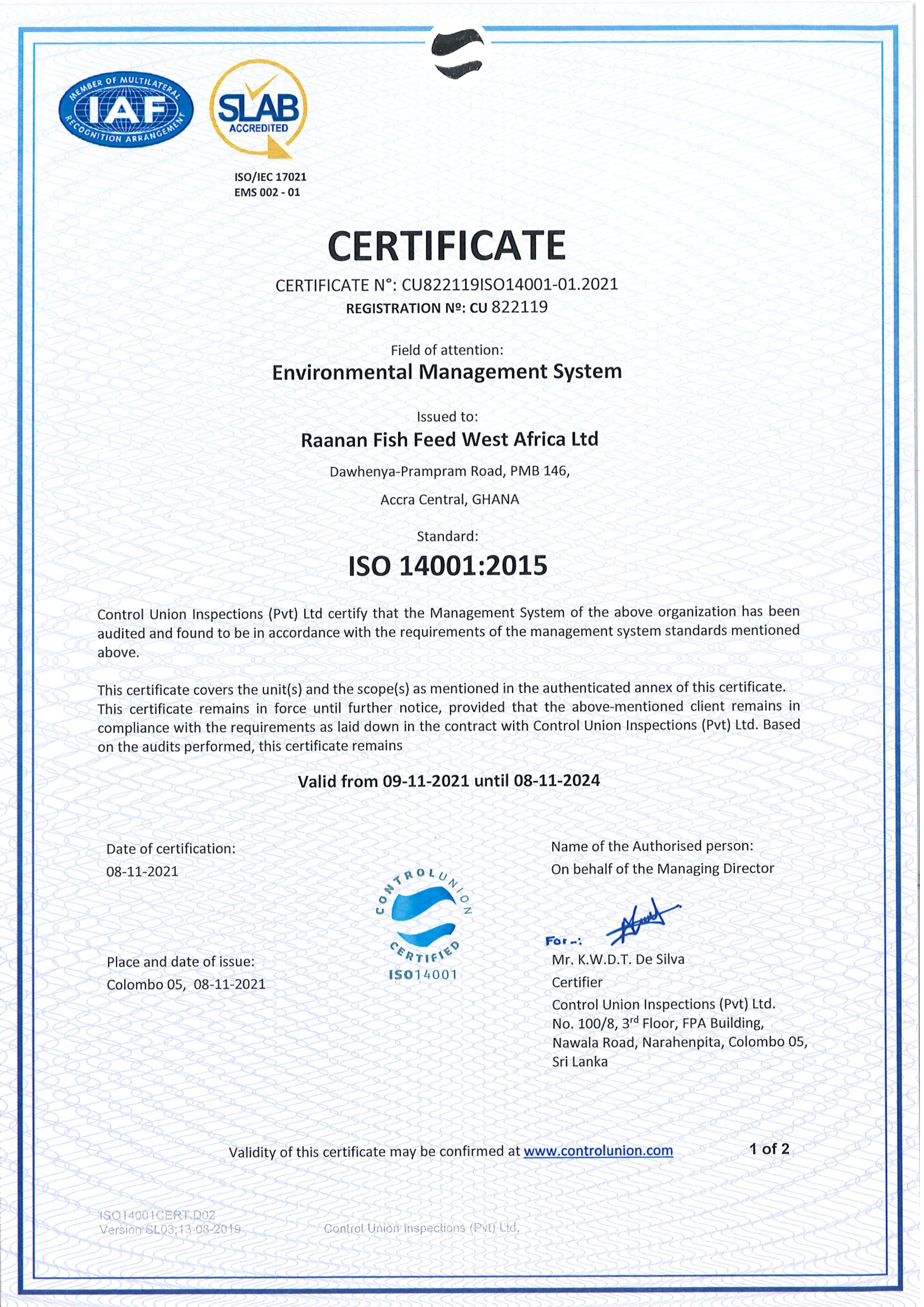 ISO CERTIFICATE